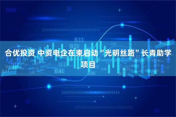 合优投资 中资电企在柬启动“光明丝路”长青助学项目